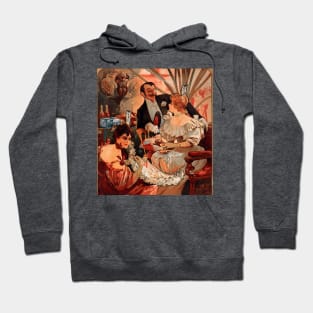 Biscuits and Champagne by A. Mucha Hoodie